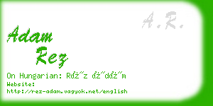 adam rez business card